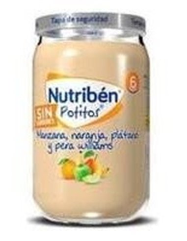 Nutriben Potito Manzana Naranja Platano Pera 235Gr de Nutriben