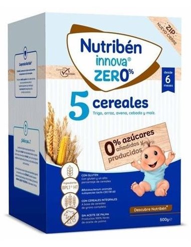 Nutriben  Papilla Innova 5 Cereales 0% 500G de Nutriben