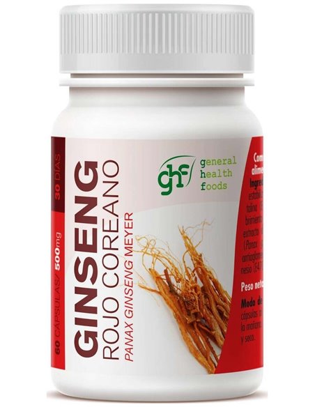 Ginseng Rojo Coreano 500Mg. 60Cap. de Ghf