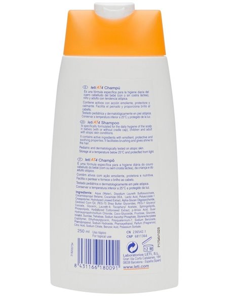 Leti At4 Champu Piel Atopica 250Ml de Leti