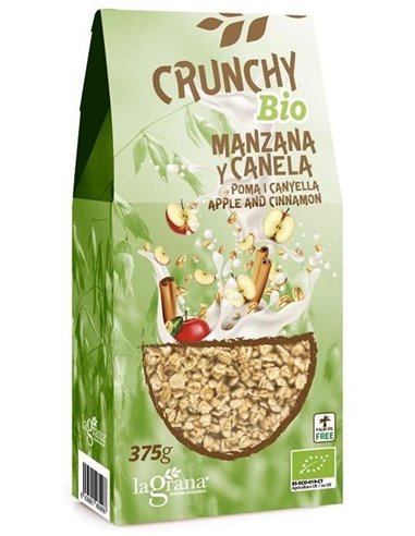Crunchy Avena Manzana Canela 375Gr. Eco de La Grana