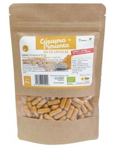 Curcuma+Pimienta 150Cap. Bio de Dream Foods