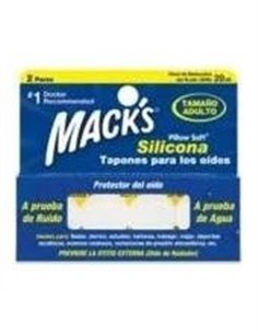 Tapon Oido Macks Silicona 4 Unidas Adulto de Mack´S