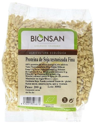 Proteina De Soja Texturizada Fina 200Gr. Eco de Bionsan