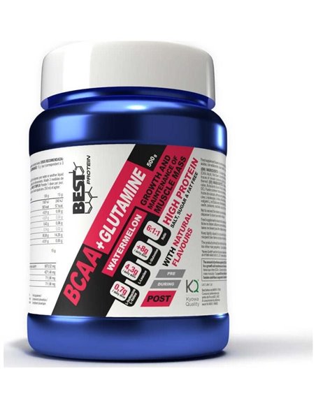 Bcaa+Glutamina Sandia 500Gr. de Best Protein