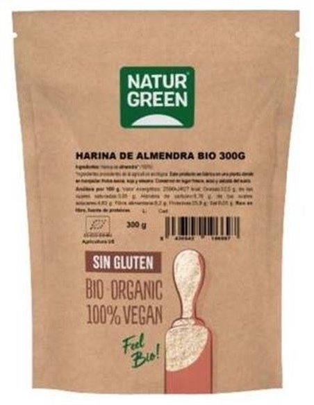 Harina de Almendra sin Gluten Bio 300 G de Naturgreen