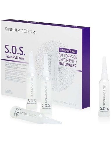 S.O.S. Detox-Pollution 4 Viales De 10,5Ml de Singuladerm