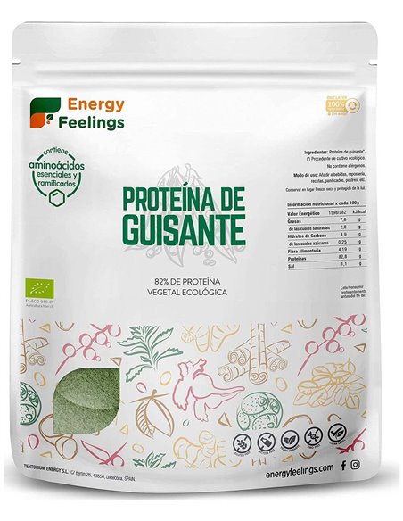 Proteina De Guisante Vainilla 1Kg. Eco Vegan Sg de Energy Feelings