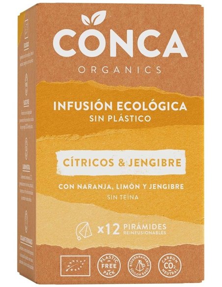 Citricos Y Jengibre Infusion 12Piramides. Eco de Conca Organics