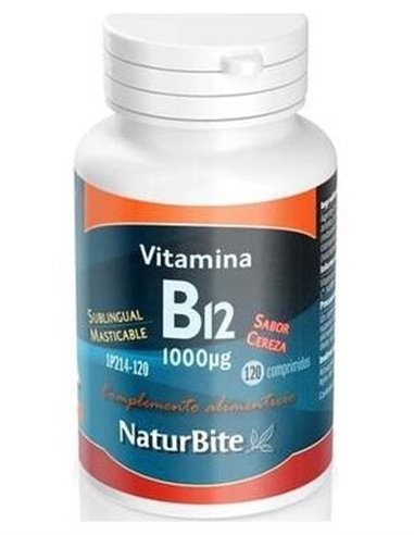 Vitamina B12 1000mcg Masticable, 120 Comp. de NaturBite