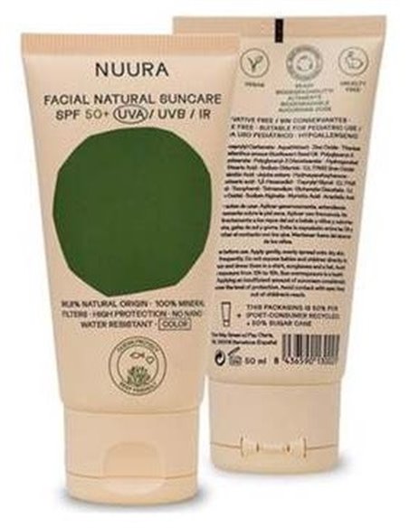 Crema Solar Facial Spf50 Color 50Ml. Eco de Nuura