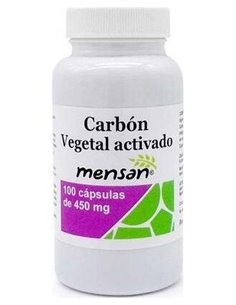 Carbon Vegetal Activado 450Mg 100Cap. de Mensan