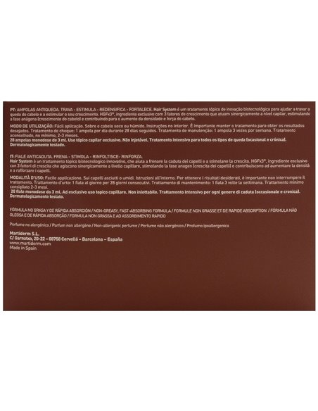 Martiderm Hair System 3Gf Anticaida 28Amp de Martiderm