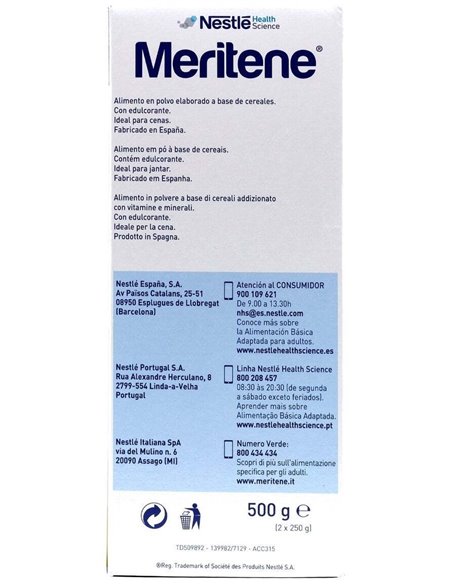 Meritene Buenas Noches Instant Cereales 500Gr. de Meritene