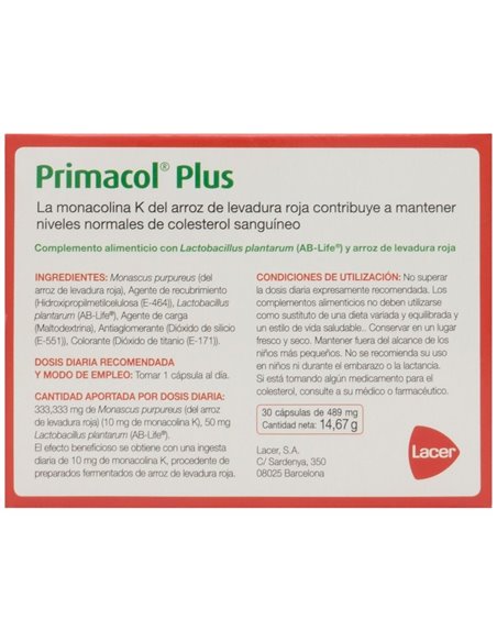 Primacol Plus 30Caps de Interpharma