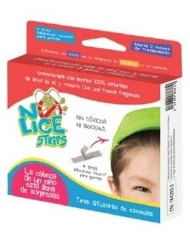 No Lice Strips Tiras Auto-Adhesivas Antipiojos 2Ud de No Lice