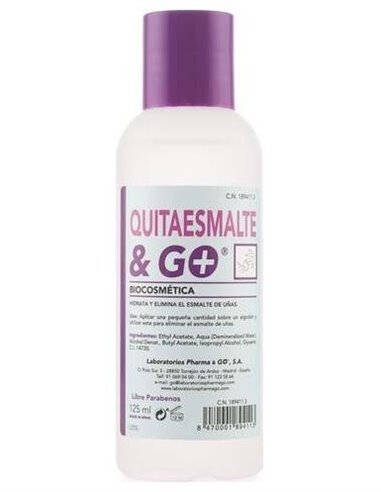 Quitaesmaltes 125Ml. de Pharma & Go