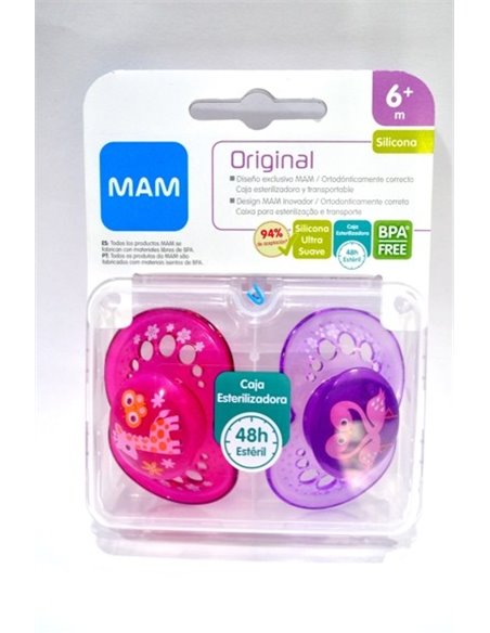 Chupete Sili Fisio +6M 2Un Azul de Mam