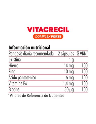 Vitacrecil Complex Forte 60 Caps de Vitacrecil