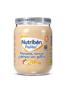 Nutriben Potito Manz-Naranja-Platano-Galleta 235Gr de Nutriben 2