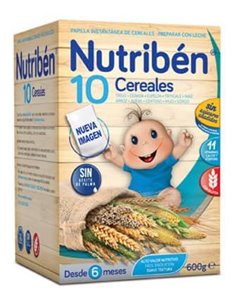 Nutriben Papilla 10 Cereales 600Gr. de Nutriben 2