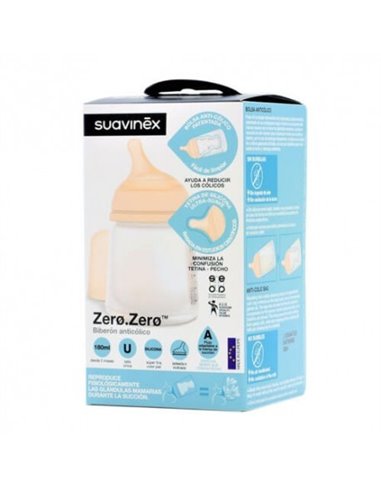 Biberon Zero Antic B/Ancha Sili Flujo Adap 180Ml de Suavinex