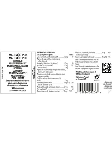 Male Múltiple (específico hombre)  120 comprimidos Solgar