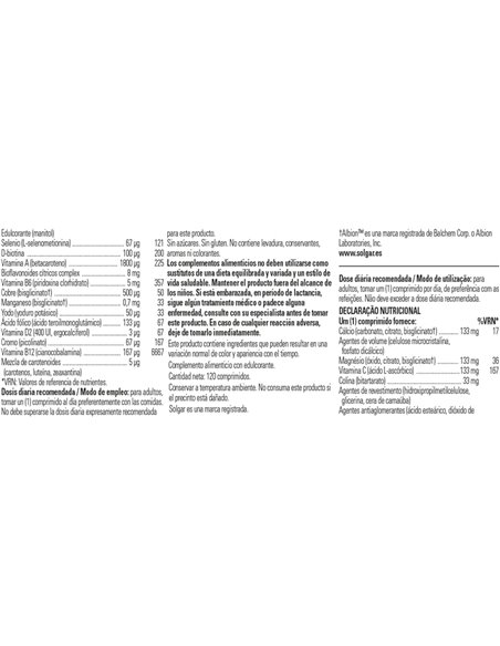 Male Múltiple (específico hombre)  120 comprimidos Solgar