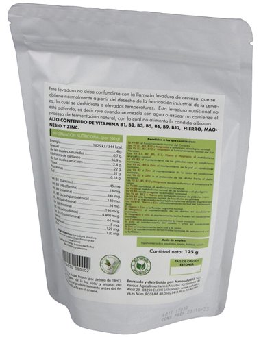Levadura Nutricional Con Vitamina B12 125Gr. Vegan de Salud Viva