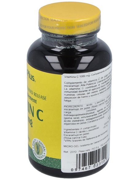 Vit. C 1000Mg.Con Escaramujo 180Comp. de Natures Plus