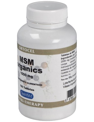 Msm Organics 1000Mg. 100Comp. de Ortocel Nutri-Therapy