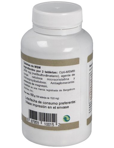 Msm Organics 1000Mg. 100Comp. de Ortocel Nutri-Therapy