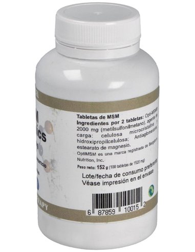 Msm Organics 1000Mg. 100Comp. de Ortocel Nutri-Therapy