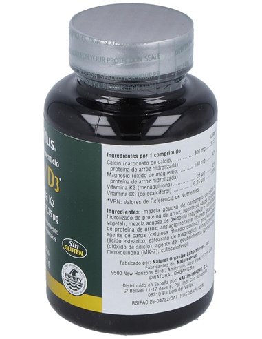 Ca/Mg/D3+K2 30Comp. de Natures Plus