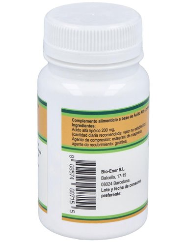 Acido Alfa Lipoico 200Mg. 60Cap. de Nutri-Force