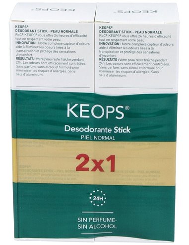 Pack Roc Keops Deo Stick Piel Normal 2X40Ml. de Roc
