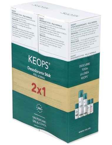 Pack Roc Keops Deo Stick Piel Normal 2X40Ml. de Roc