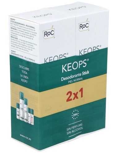 Pack Roc Keops Deo Stick Piel Normal 2X40Ml. de Roc