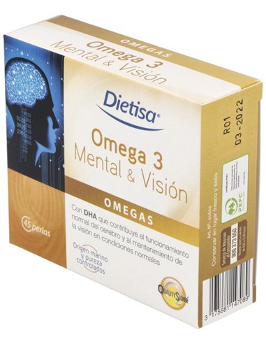 Omega  3 Mental & Visión  Envase 45 Perlas(45 Días) de Dielisa®