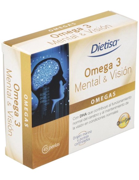 Omega  3 Mental & Visión  Envase 45 Perlas(45 Días) de Dielisa®
