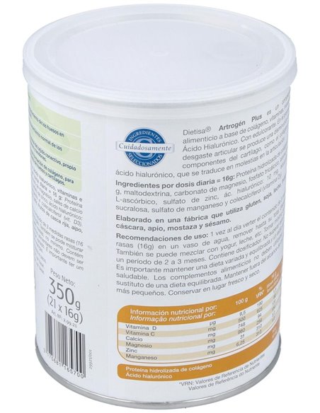 Artrogen Plus Con Acido Hialuronico 350G. de Dietisa (Dielisa)