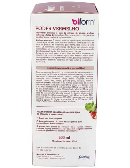 Biform Poder Rojo 500Ml. de Dietisa (Dielisa)