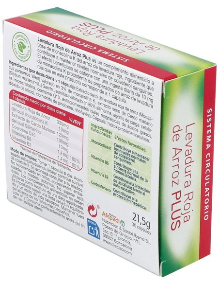 Levadura roja de arroz Plus  30 cápsulas