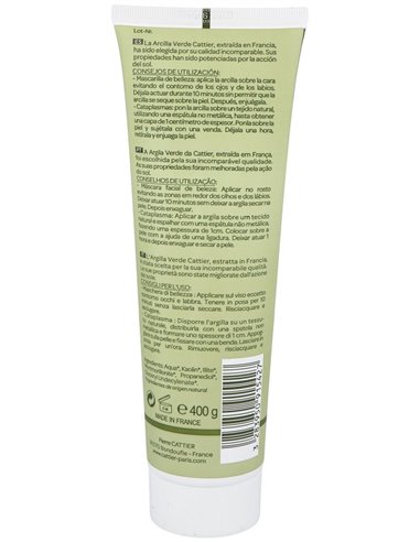 Arcilla Verde 400G Lista Para Usar de Cattier