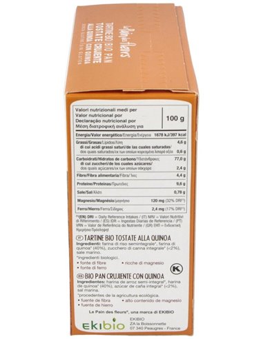 Cracker Quinoa 150Gr.Bio Sg Vegan de Le Pain Des Fleurs