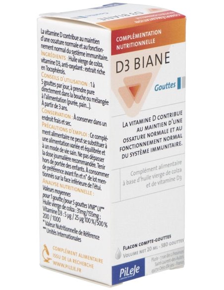 D3 Biane 20Ml. de Pileje