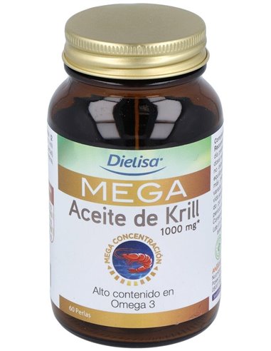 Omega 3 Mega Aceite De Krill  Envase 60 Perlas(30-60 Días) de Dielisa®