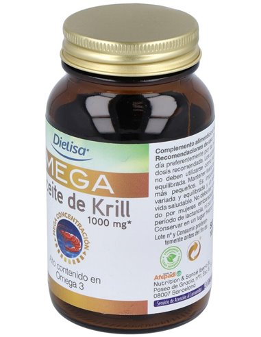 Omega 3 Mega Aceite De Krill  Envase 60 Perlas(30-60 Días) de Dielisa®