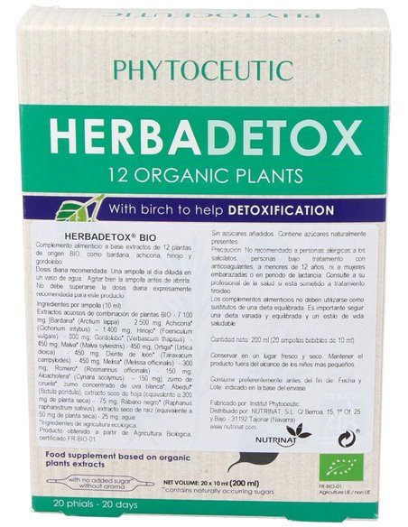 Herbadetox Bio (Herbadraine) 20Amp. Phytoceutic de Phytoceutic