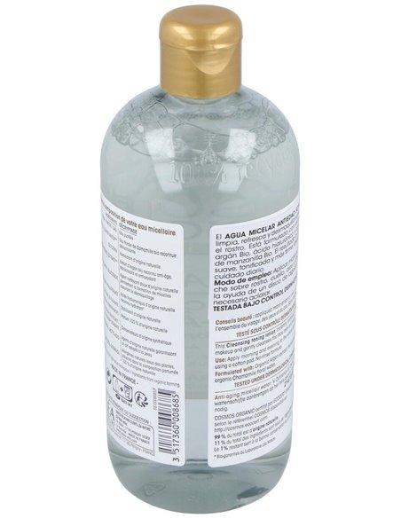 Agua Micelar Antiedad Hialuronico-Argan 500Ml. Bio de So´Bio Etic